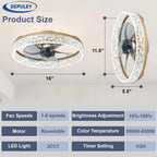 16-Inch Ceiling Fans with Lights: LED Fan Remote