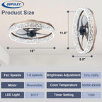 16-Inch Ceiling Fans with Lights: LED Fan Remote