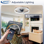 16-Inch Ceiling Fans with Lights: LED Fan Remote