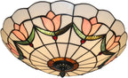 16 Inch Tiffany Style Ceiling Light Flush Mount