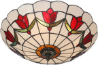 16 Inch Tiffany Style Ceiling Light Flush Mount