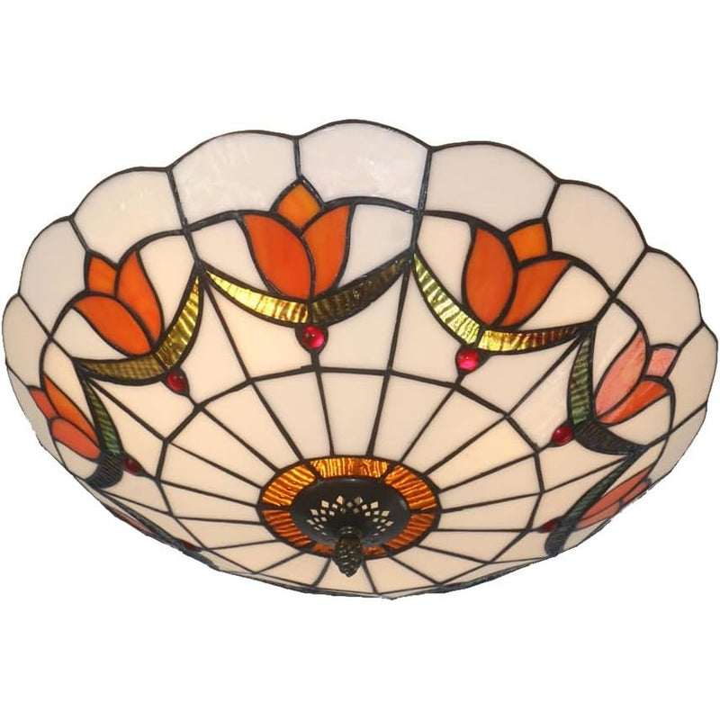 16 Inch Tiffany Style Ceiling Light Flush Mount