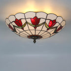 16 Inch Tiffany Style Ceiling Light Flush Mount