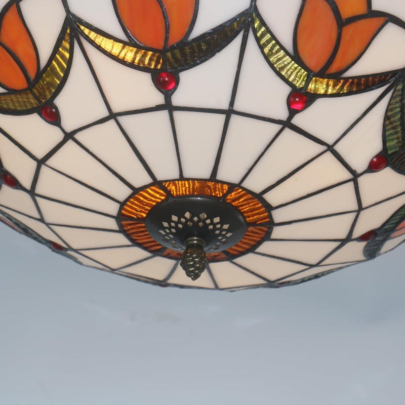 16 Inch Tiffany Style Ceiling Light Flush Mount