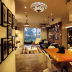 16 Inch Tiffany Style Ceiling Light Flush Mount