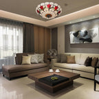 16 Inch Tiffany Style Ceiling Light Flush Mount
