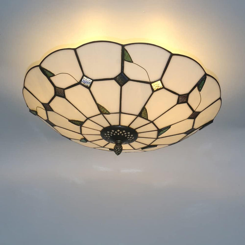 16 Inch Tiffany Style Stained Glass Ceiling Light