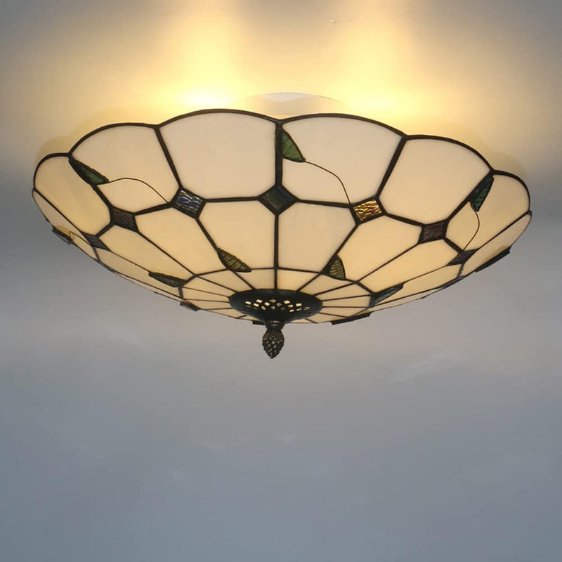 16 Inch Tiffany Style Stained Glass Ceiling Light