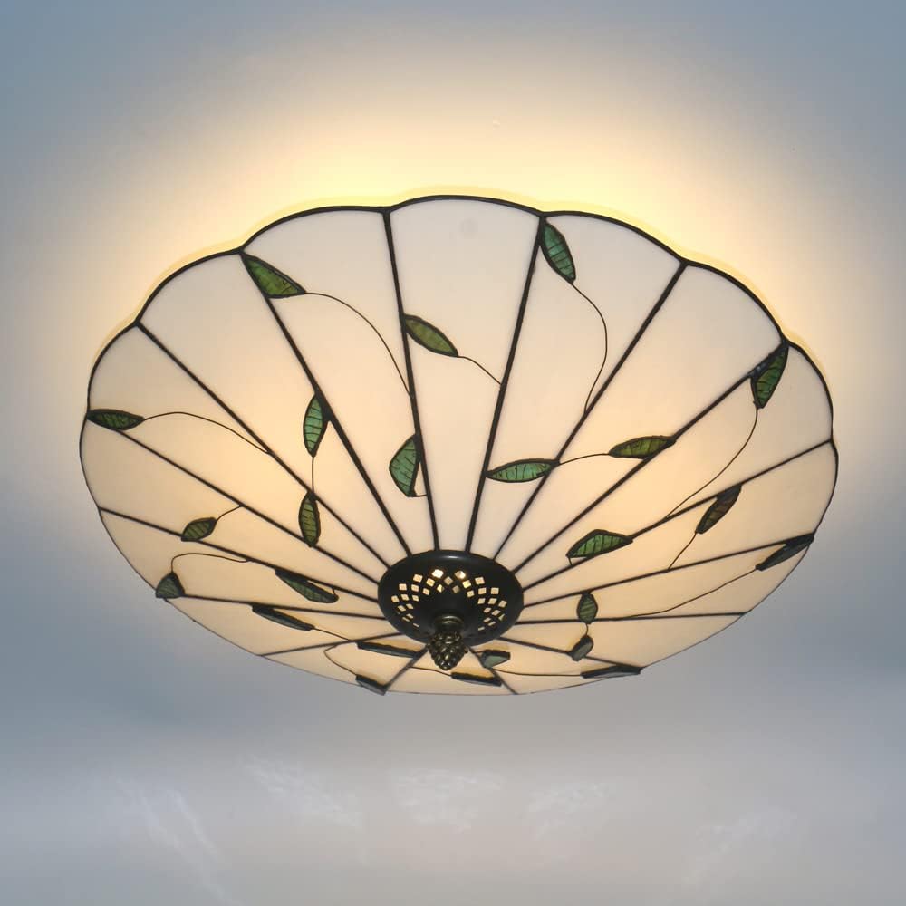 16 Inch Tiffany Style Stained Glass Ceiling Light