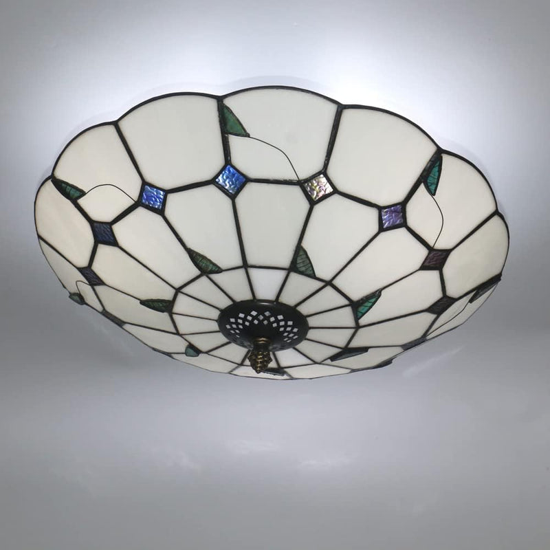 16 Inch Tiffany Style Stained Glass Ceiling Light