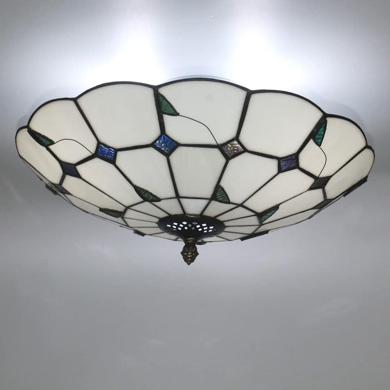 16 Inch Tiffany Style Stained Glass Ceiling Light