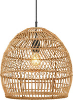16” Large Boho Rattan Chandelier Modern Rustic Wicker