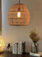 16” Large Boho Rattan Chandelier Modern Rustic Wicker