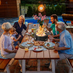 16" Tabletop Gas Fire Pit with Lava Rocks