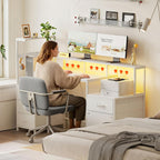 160CM Computer Desk with Printer Stand and Storage