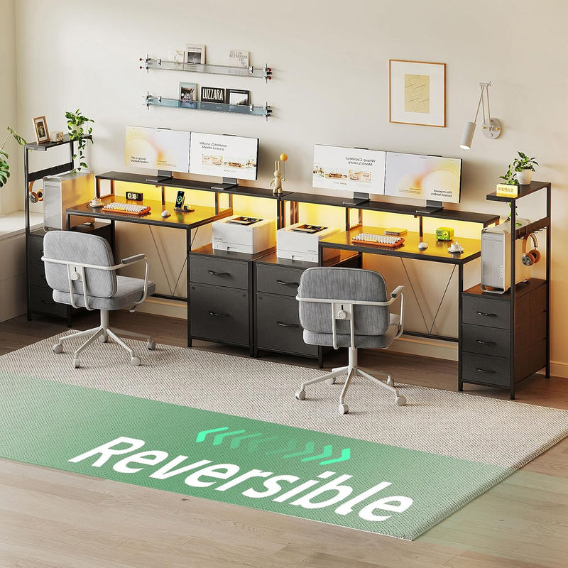 160CM Computer Desk with Printer Stand and Storage