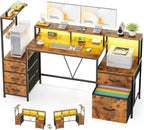 160CM Computer Desk with Printer Stand and Storage