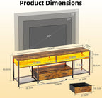 160CM TV Stand Cabinet Unit with Charging Station