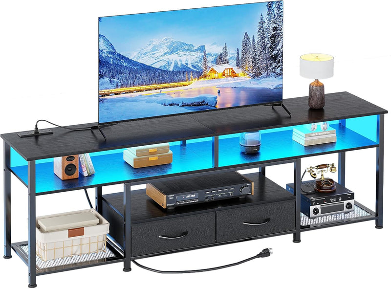160CM TV Stand Cabinet Unit with Charging Station