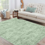 Modern Solid Rug Living Room Washable