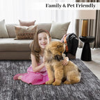 Modern Solid Rug Living Room Washable