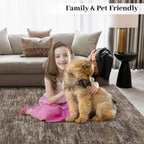 Modern Solid Rug Living Room Washable