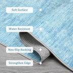 Modern Solid Rug Living Room Washable