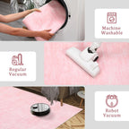 Modern Solid Rug Living Room Washable