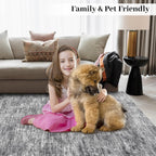 Modern Solid Rug Living Room Washable