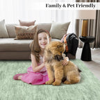 Modern Solid Rug Living Room Washable