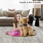 Modern Solid Rug Living Room Washable