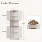 165CM Tall Corner Storage Cabinet with Barn Doors