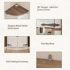 165CM Tall Corner Storage Cabinet with Barn Doors