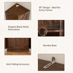 165CM Tall Corner Storage Cabinet with Barn Doors