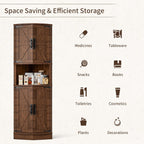 165CM Tall Corner Storage Cabinet with Barn Doors