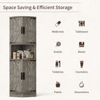 165CM Tall Corner Storage Cabinet with Barn Doors