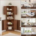 165CM Tall Corner Storage Cabinet with Barn Doors