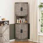 165CM Tall Corner Storage Cabinet with Barn Doors