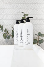 16oz Reusable Shampoo and Conditioner Bottles