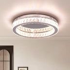 17.7in Crystal Flush Mount Ceiling Light 48W 6000K