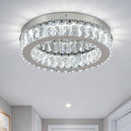 17.7in Crystal Flush Mount Ceiling Light 48W 6000K