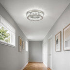 17.7in Crystal Flush Mount Ceiling Light 48W 6000K