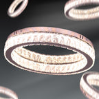17.7in Crystal Flush Mount Ceiling Light 48W 6000K