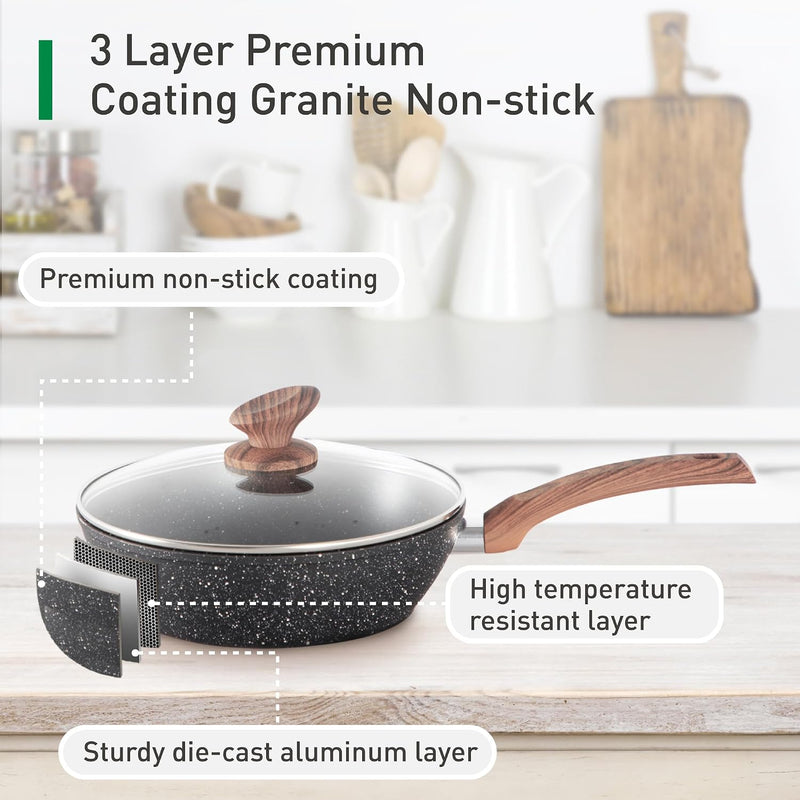 17 Pieces Non Stick Pots and Pans Set