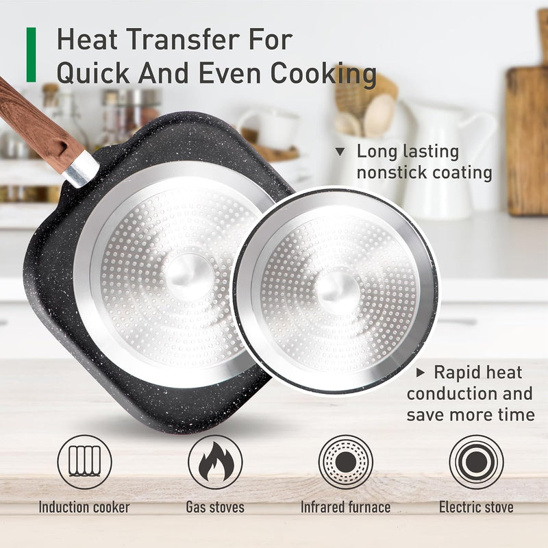 17 Pieces Non Stick Pots and Pans Set