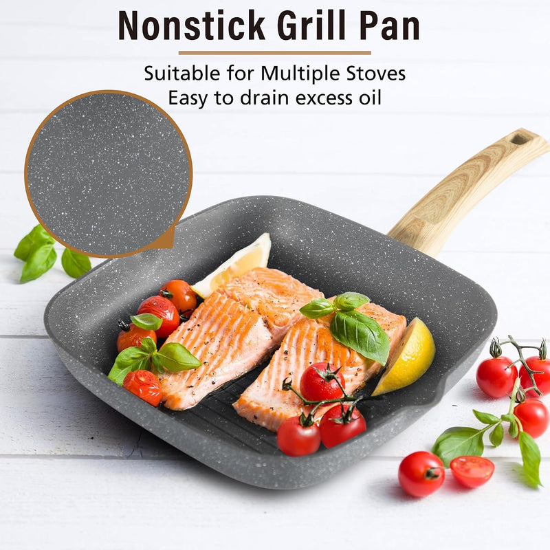 17 Pieces Non Stick Pots and Pans Set