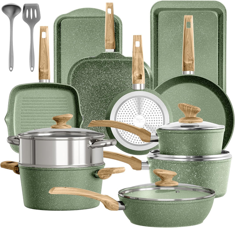 17 Pieces Non Stick Pots and Pans Set