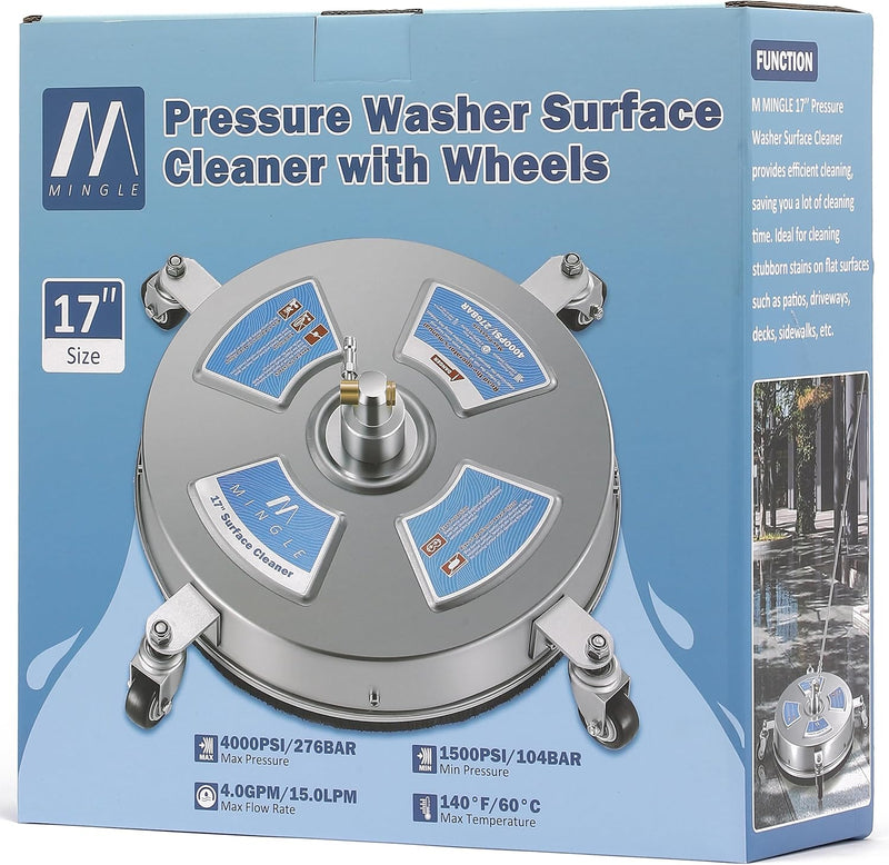 17'' Pressure Washer Surface Cleaner for Patios