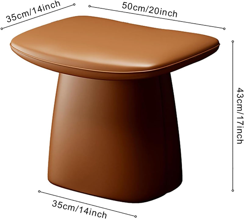 17" Vanity Stool Makeup Chair Solid Wood Foot