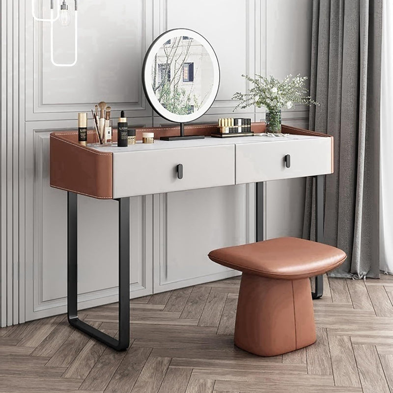 17" Vanity Stool Makeup Chair Solid Wood Foot